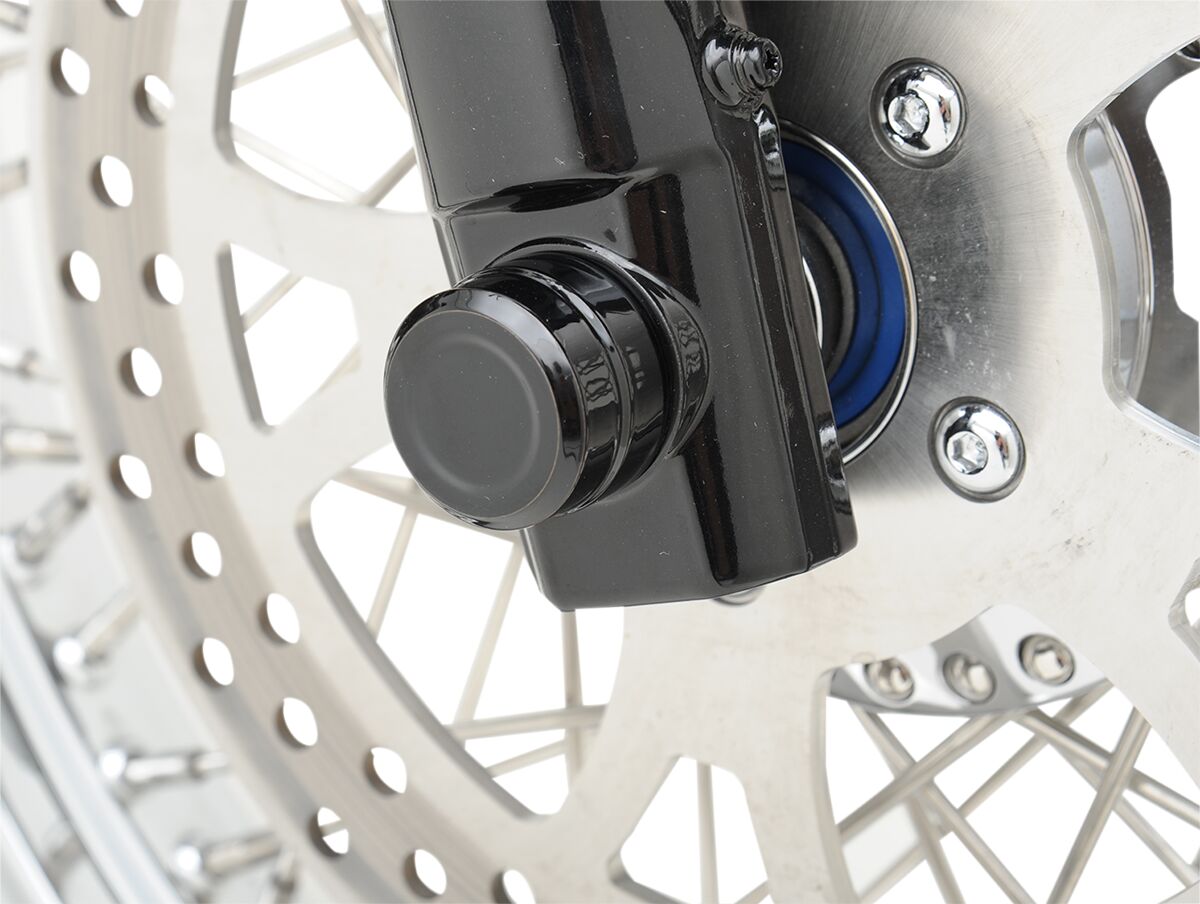 BILLET CAP AXLE BLACK FRONT - Bild 2