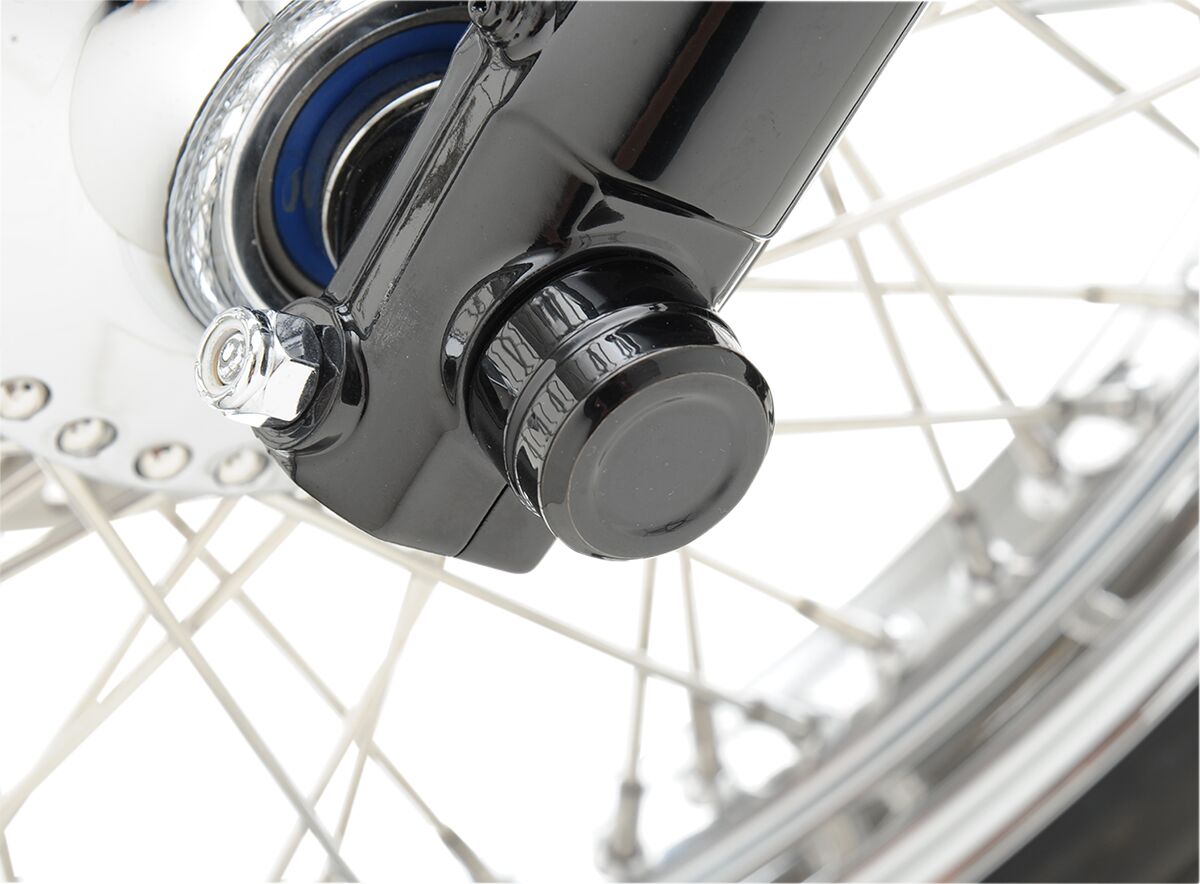 BILLET CAP AXLE BLACK FRONT - Bild 3