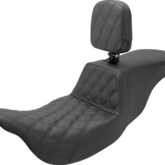 Tour Step Up Seat - Rider Backrest - Rider Lattice Stitch  - FL '08-'22 Fl, Flt