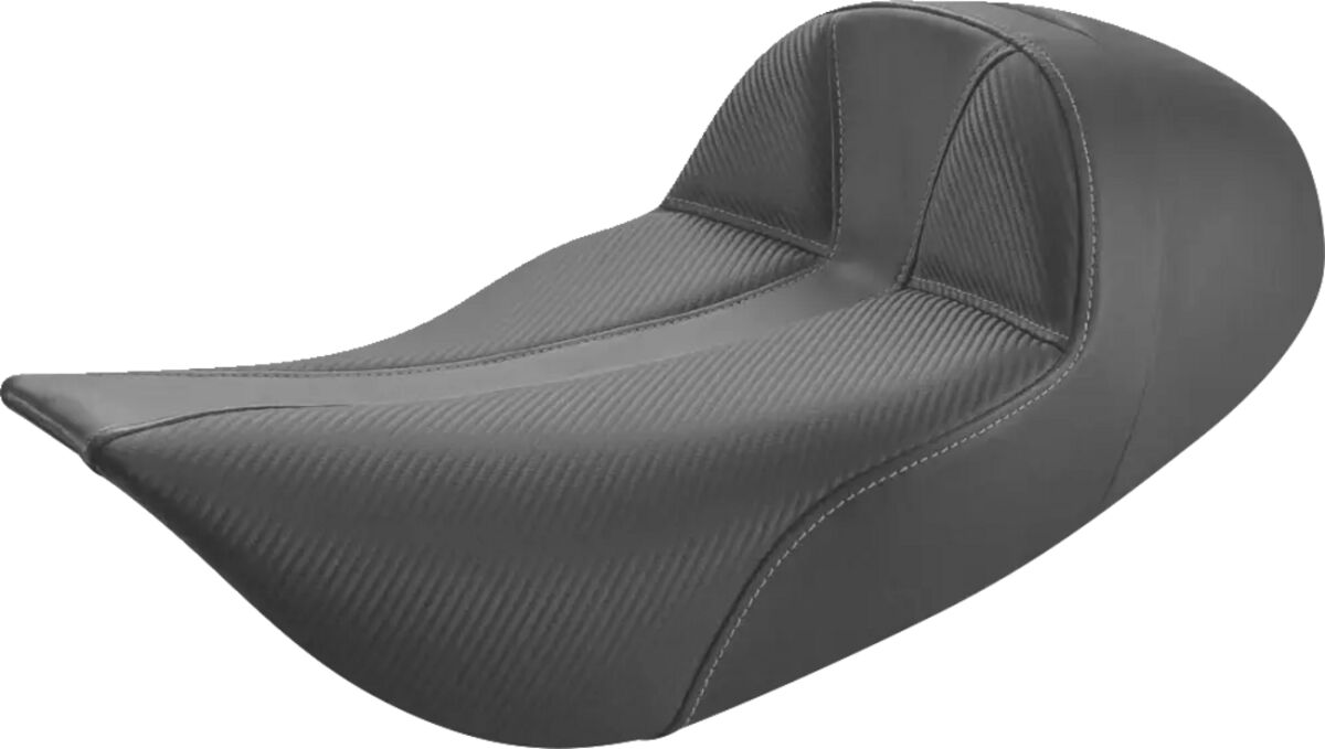 Dominator Solo Seat - Extended Reach - Stitched - Black w/ Gray Stitching - FL Fl