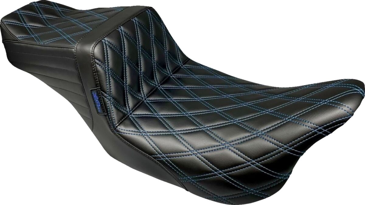 SEAT TAILWHIP DOUBLE DIAMOND W/BLUE THREAD 08-23 TOURING Touring