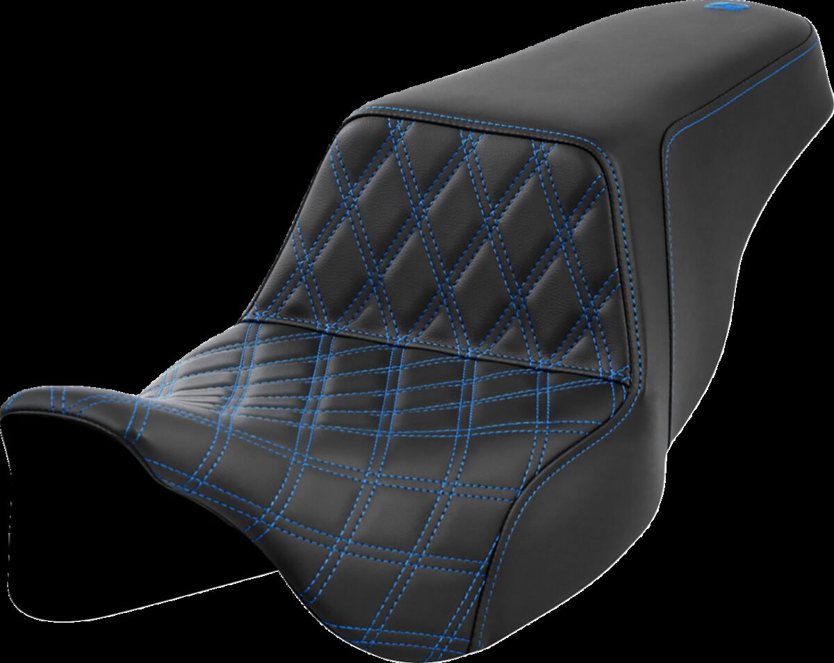 Step-Up Seat - Front Lattice Stitch - Blue Stitch Flt