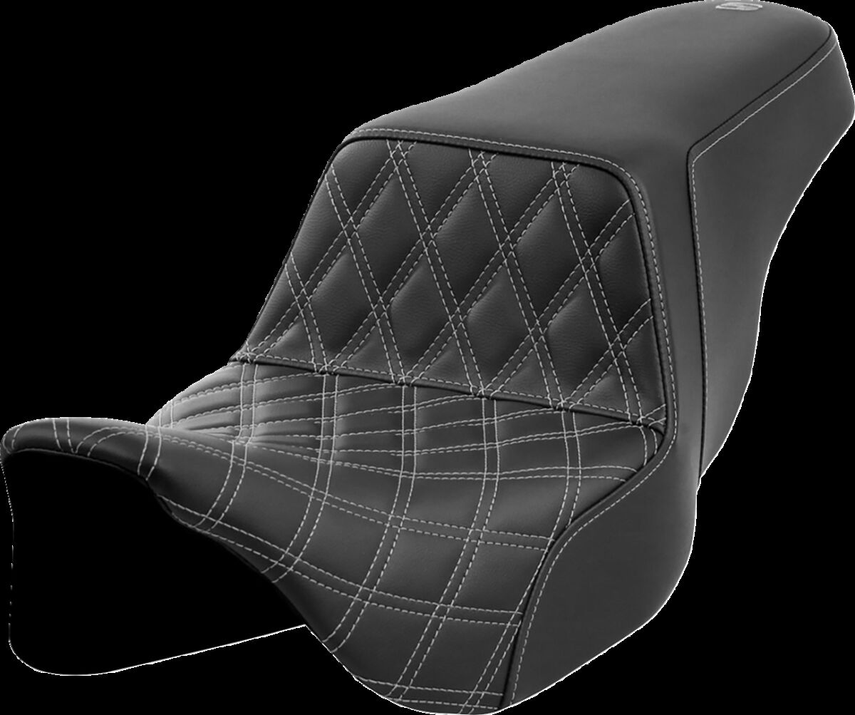 Step-Up Seat - Front Lattice Stitch - Dark Gray Stitch Flt
