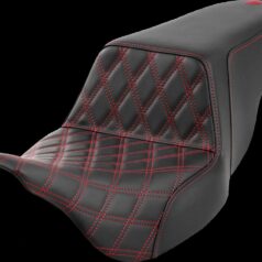 Step-Up Seat - Front Lattice Stitch - Red Stitch Flt