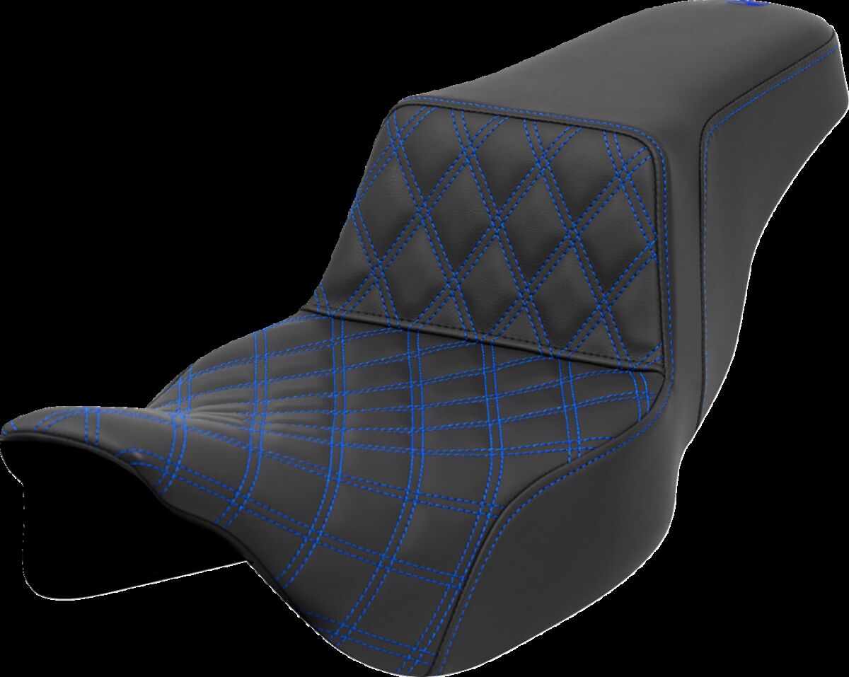 Step-Up Seat - Front Lattice Stitch - Blue Stitch - Extended Reach Flt