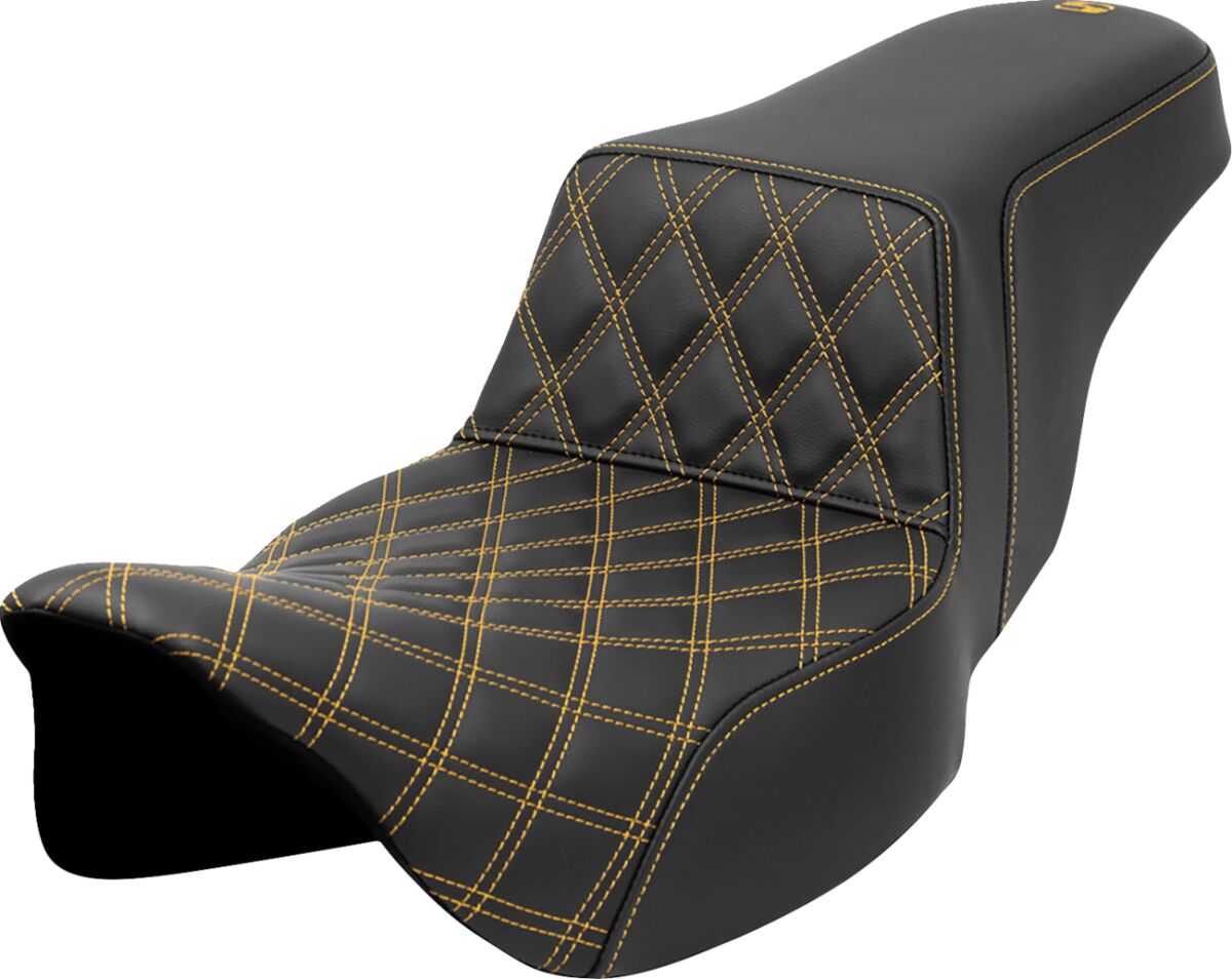 Step-Up Seat - Front Lattice Stitch - Gold Stitch - Extended Reach Flt