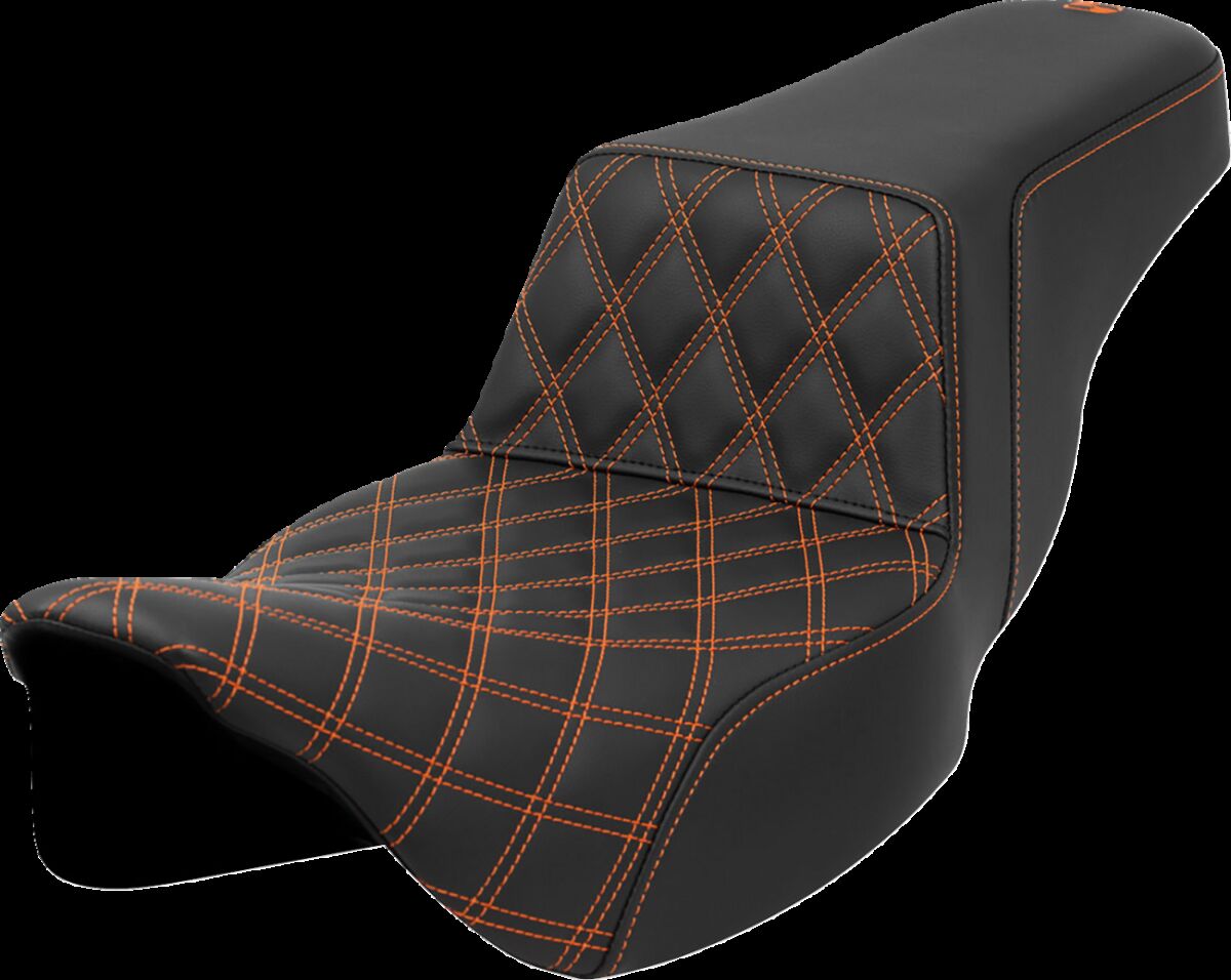 Step-Up Seat - Front Lattice Stitch - Orange Stitch - Extended Reach Flt