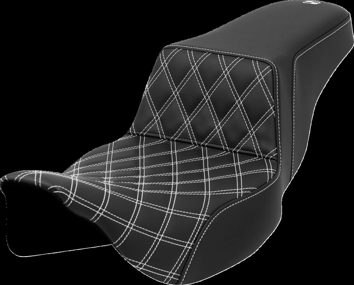 Step-Up Seat - Front Lattice Stitch - White Stitch - Extended Reach Flt
