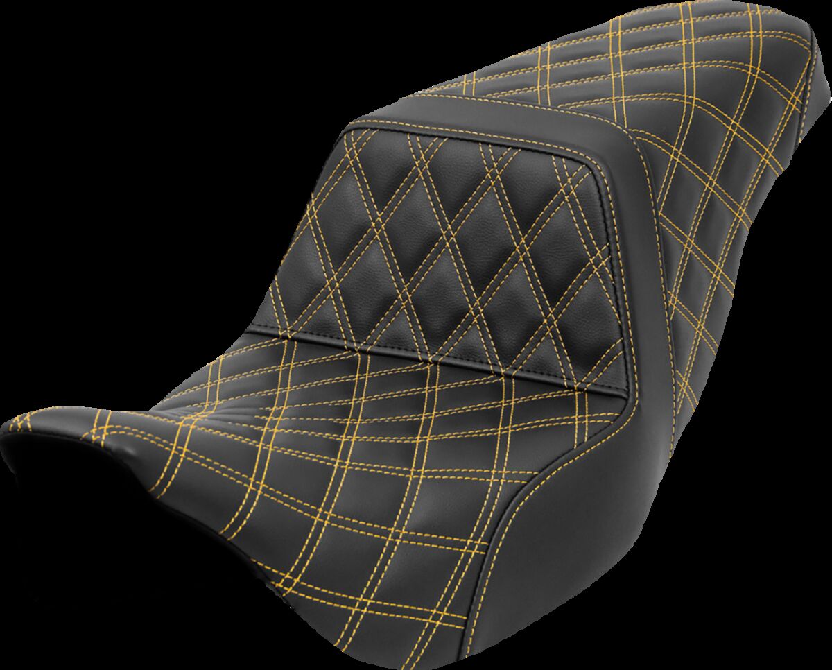 Step-Up Seat - Lattice Stitch - Gold Stitch Flt