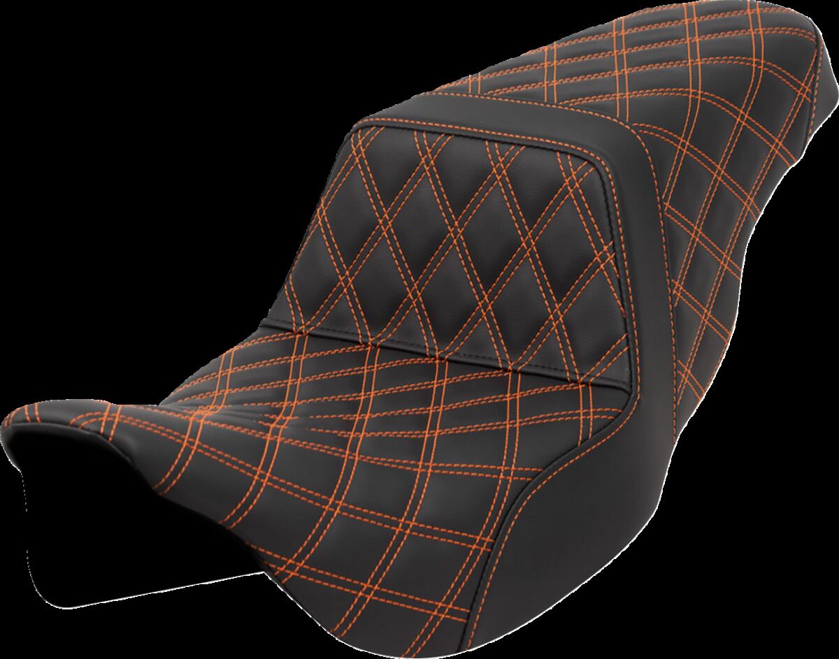 Step-Up Seat - Lattice Stitch - Orange Stitch Flt