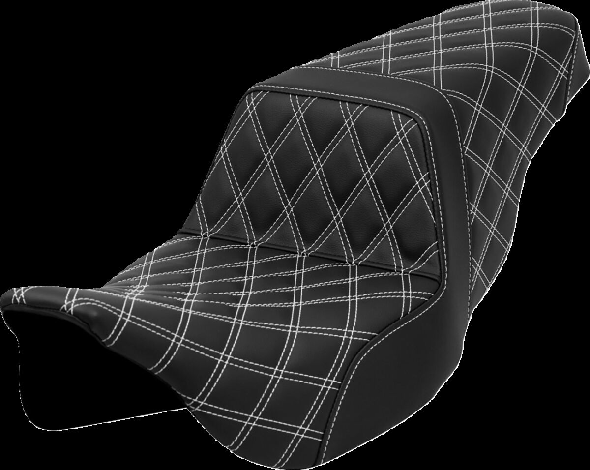 Step-Up Seat - Lattice Stitch - White Stitch Flt