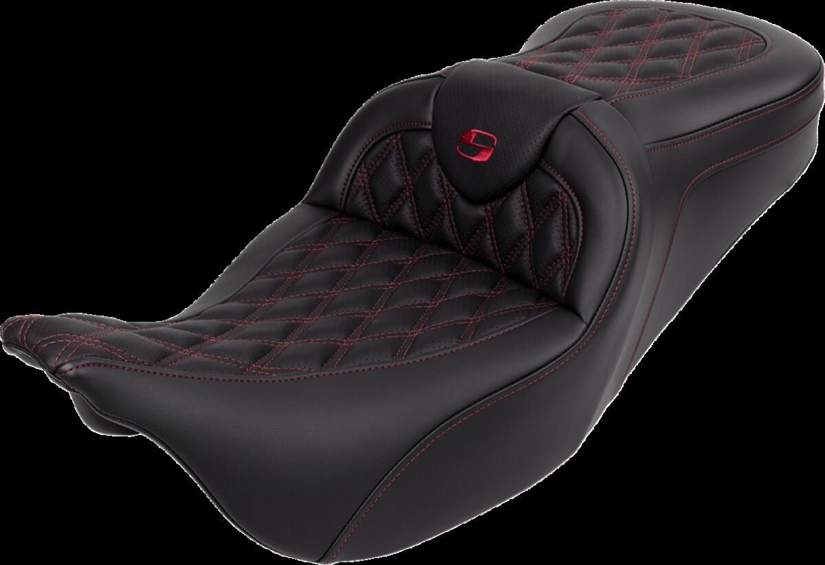 SEAT ROADSOFA LS W/BR BURGUNDY STITCH Flt