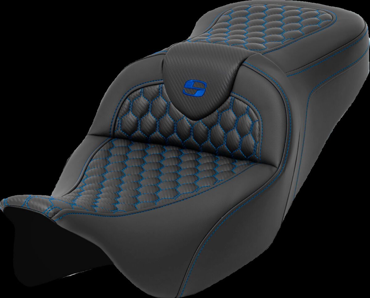 RoadSofa™ Seat - Honeycomb - Blue Stitch - without Backrest Flt
