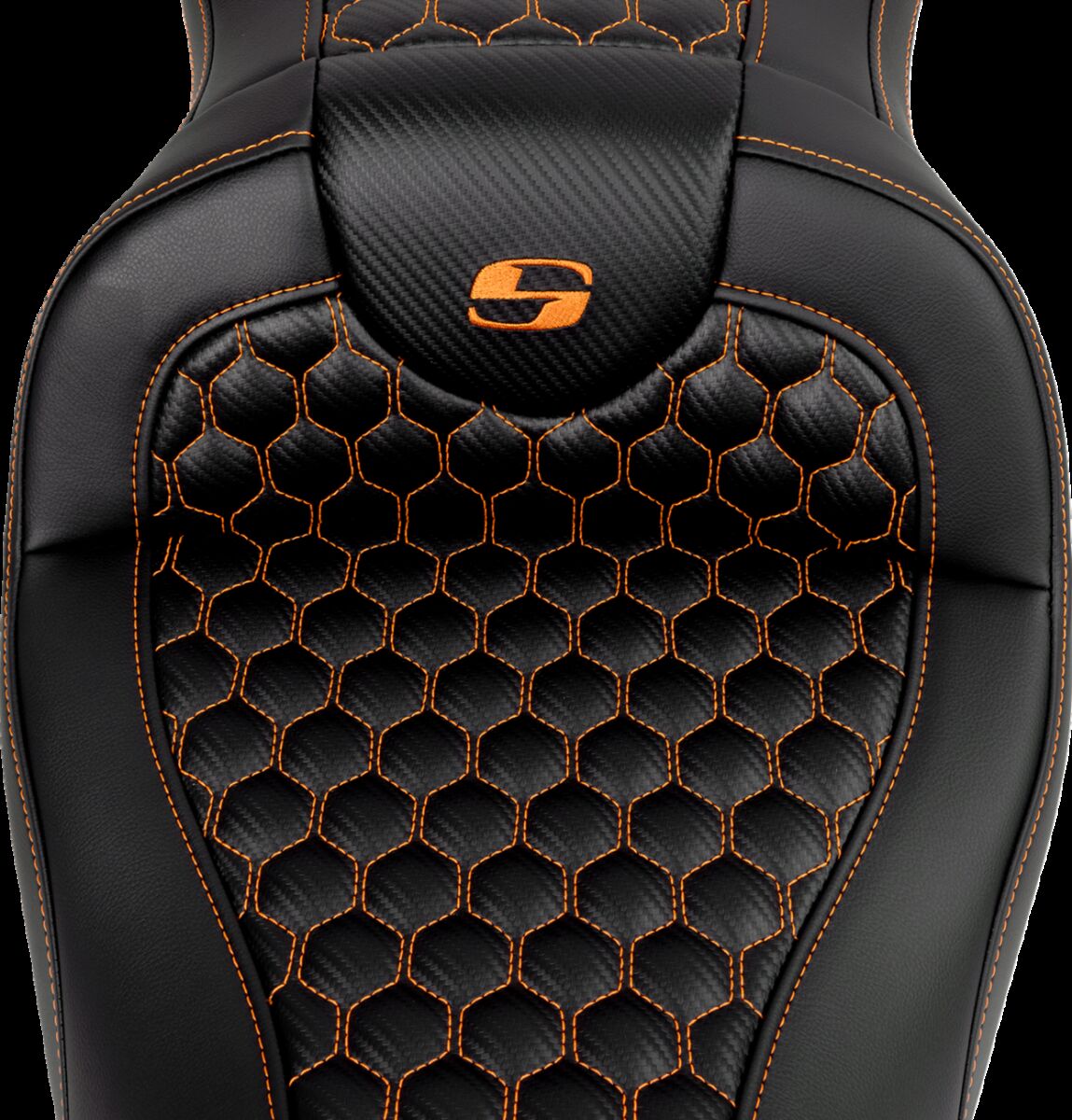 RoadSofa™ Seat - Honeycomb - Orange Stitch - without Backrest Flt - Bild 2
