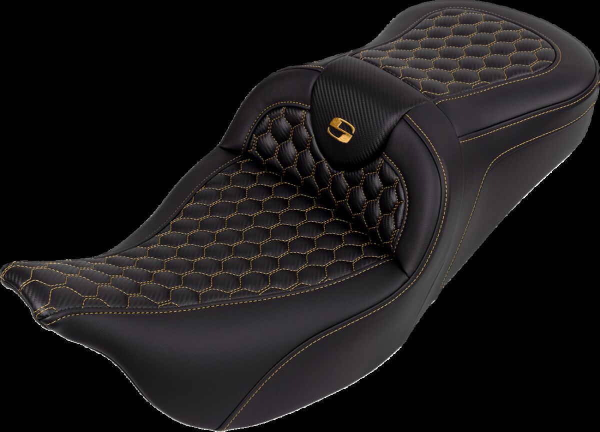 RoadSofa™ Seat - Honeycomb - Gold Stitch - without Backrest Flt