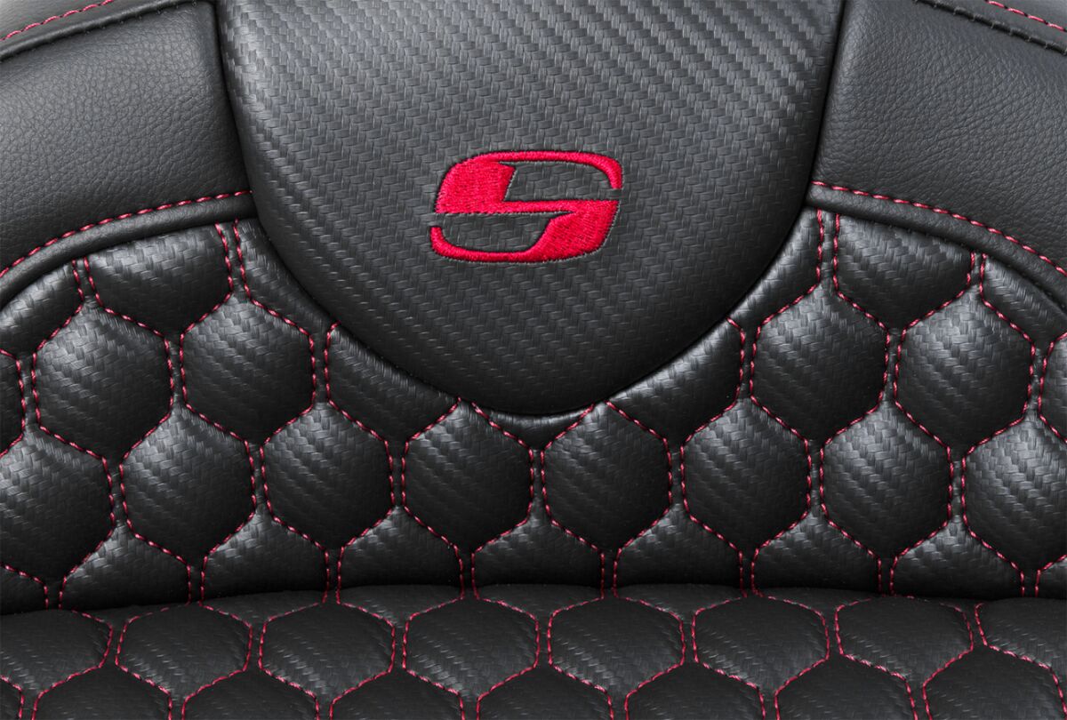 RoadSofa™ Seat - Honeycomb - Red Stitch - with Backrest Flt - Bild 3