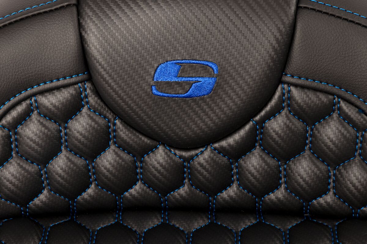 RoadSofa™ Seat - Honeycomb - Blue Stitch - with Backrest Flt - Bild 6