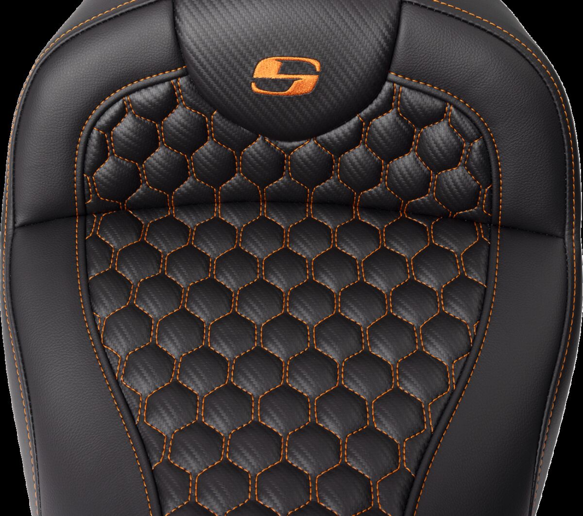 RoadSofa™ Seat - Honeycomb - Orange Stitch - with Backrest Flt - Bild 3