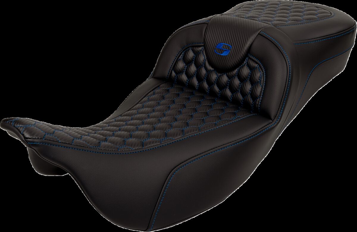 RoadSofa™ Seat - Honeycomb - Blue Stitch - without Backrest Flt