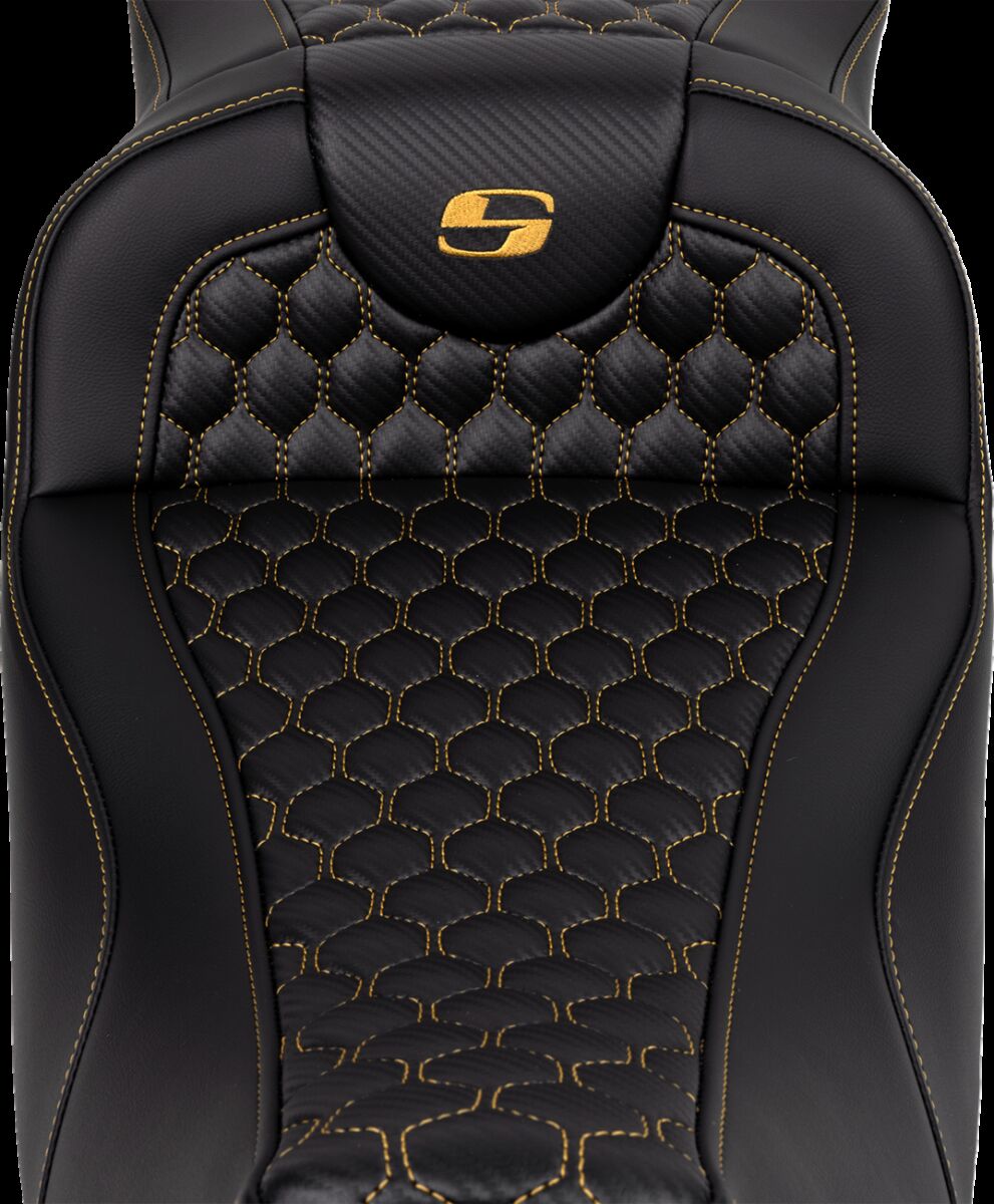 RoadSofa™ Seat - Honeycomb - Gold Stitch - without Backrest Flt - Bild 3