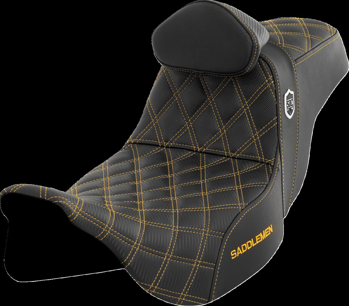 Pro Series SDC Performance Seat - with Backrest - Gold Stitch Flt