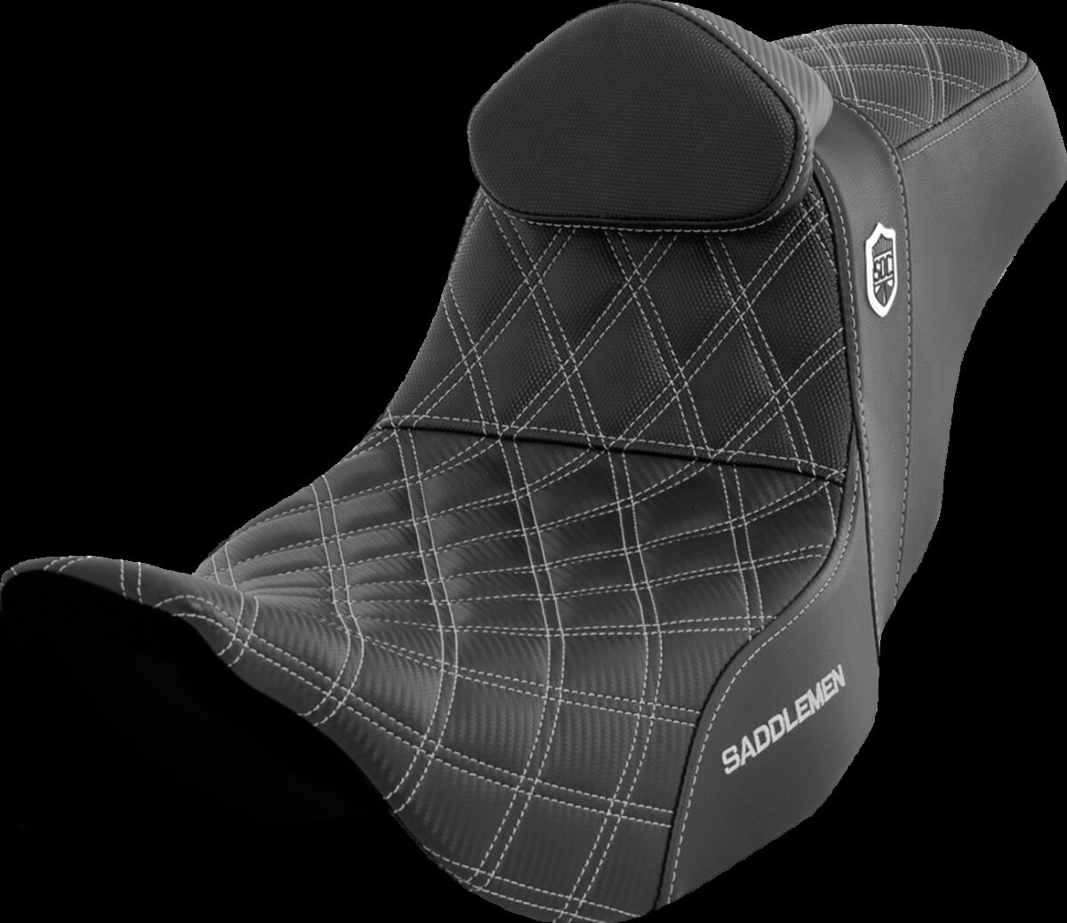 Pro Series SDC Performance Seat - with Backrest - Silver Stitch Flt