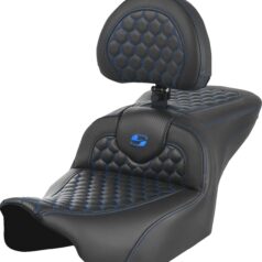 RoadSofa™ Seat - with Backrest - Honeycomb - Blue Stitch