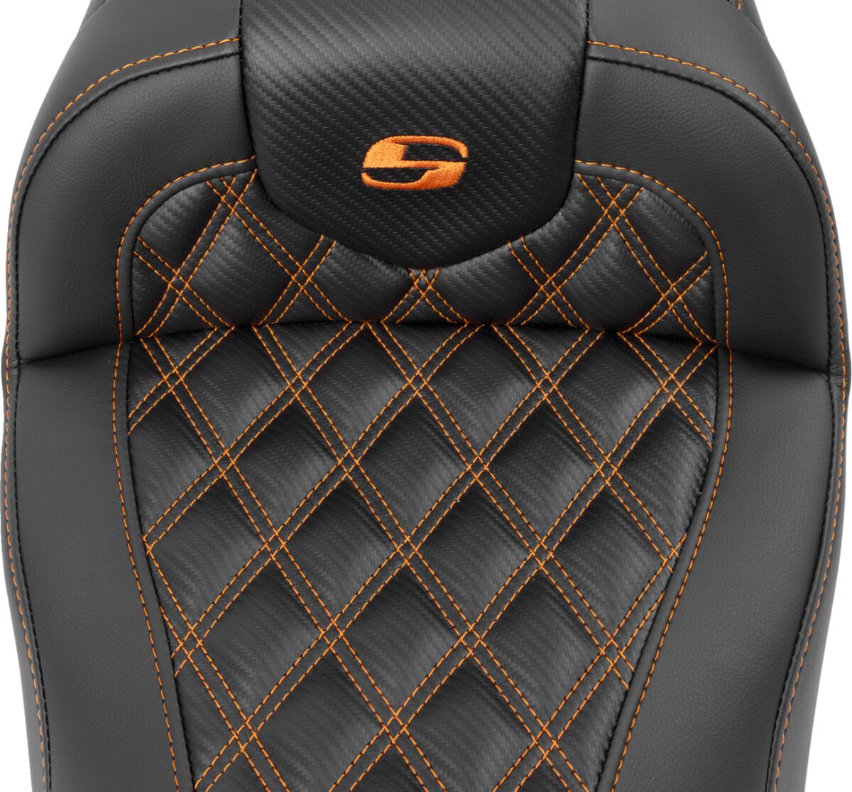 RoadSofa™ Seat - without Backrest - Carbon Fiber - Orange Stitch - Bild 2