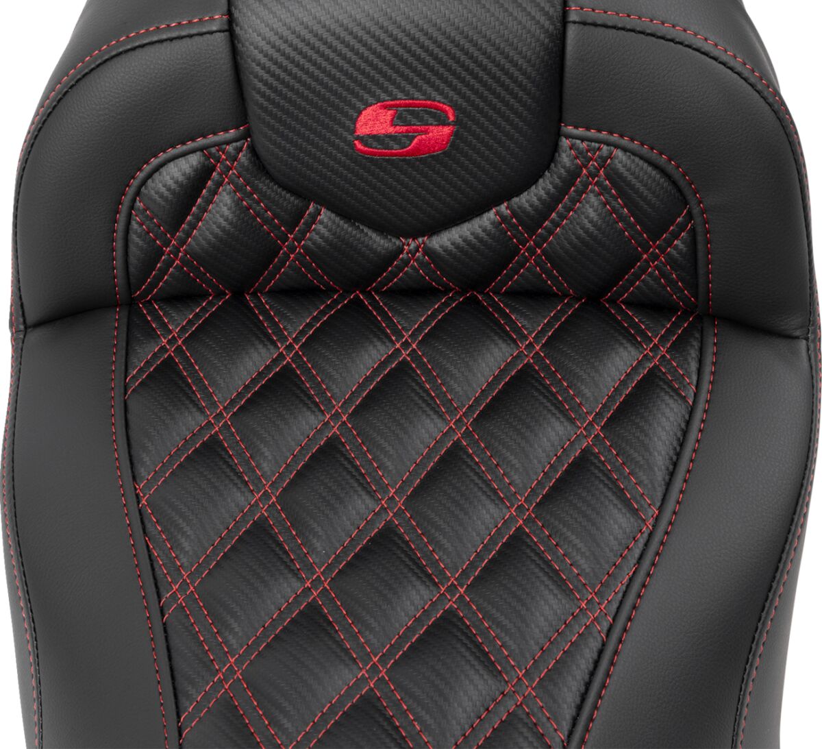 RoadSofa™ Seat - without Backrest - Carbon Fiber - Red Stitch - Bild 2