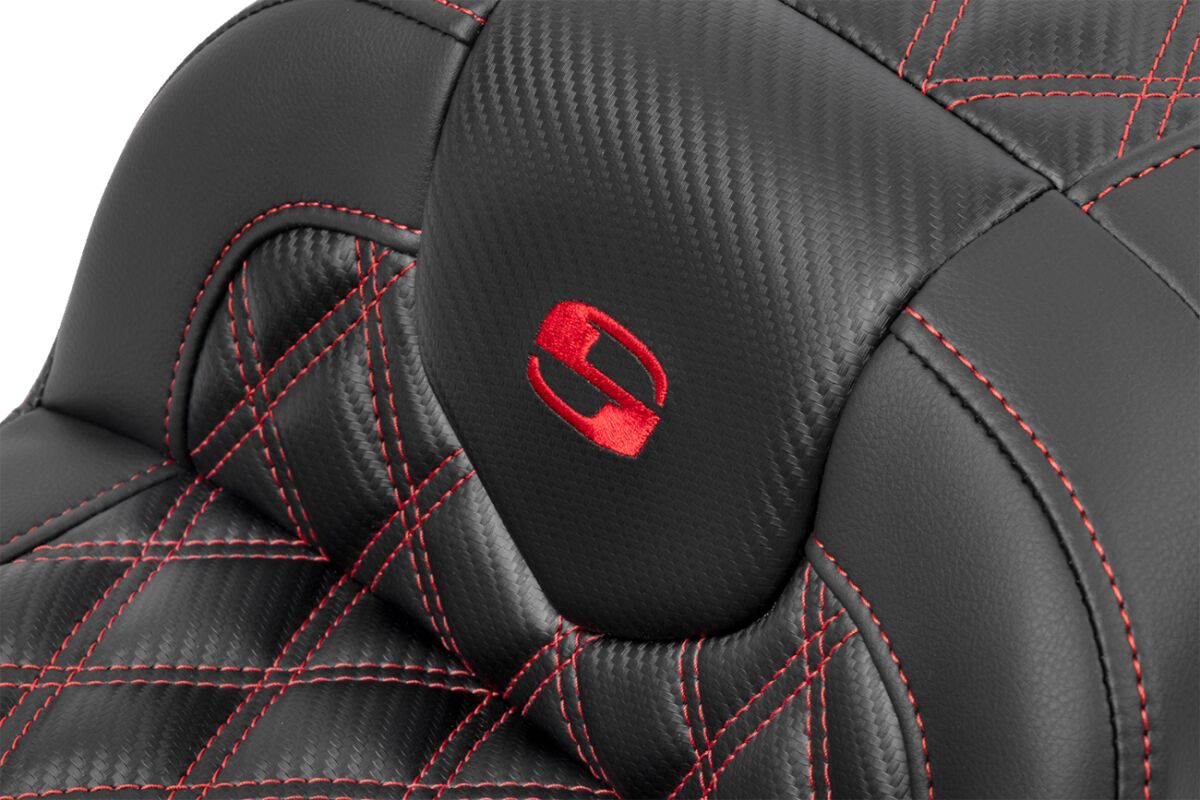 RoadSofa™ Seat - without Backrest - Carbon Fiber - Red Stitch - Bild 3