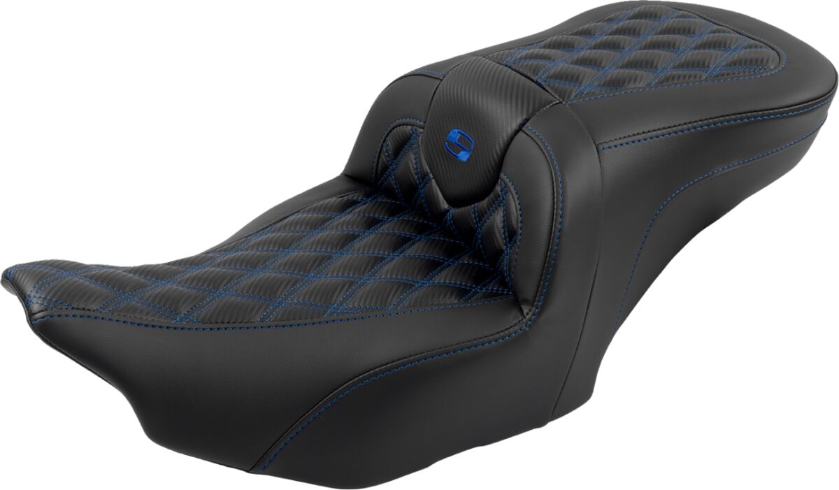 RoadSofa™ Seat - with Backrest - Carbon Fiber - Blue Stitch - Bild 3