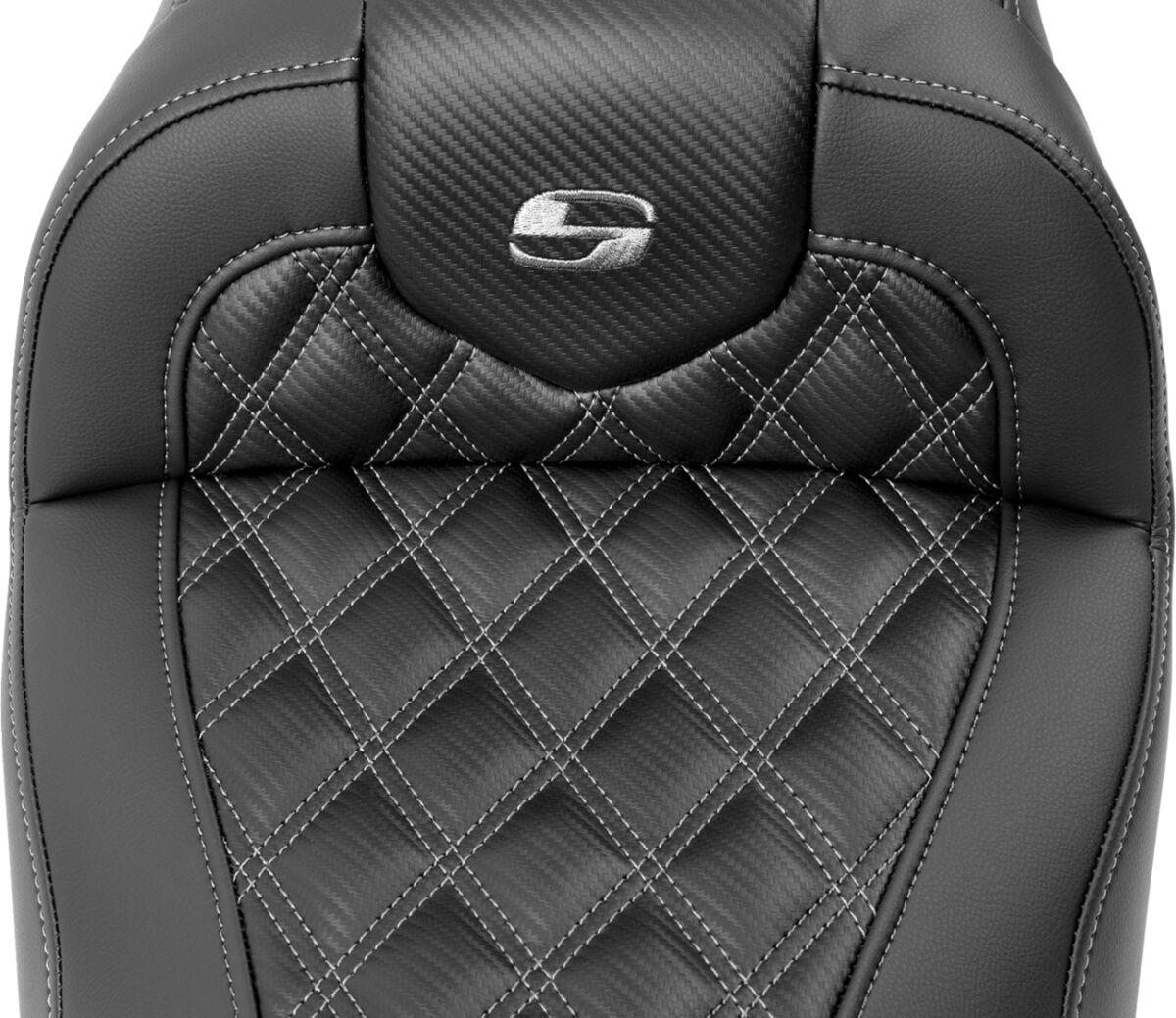 RoadSofa™ Seat - with Backrest - Carbon Fiber - Gray Stitch - Bild 2