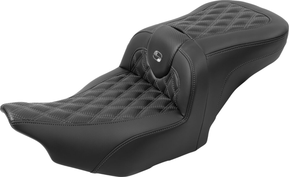 RoadSofa™ Seat - with Backrest - Carbon Fiber - Gray Stitch - Bild 4
