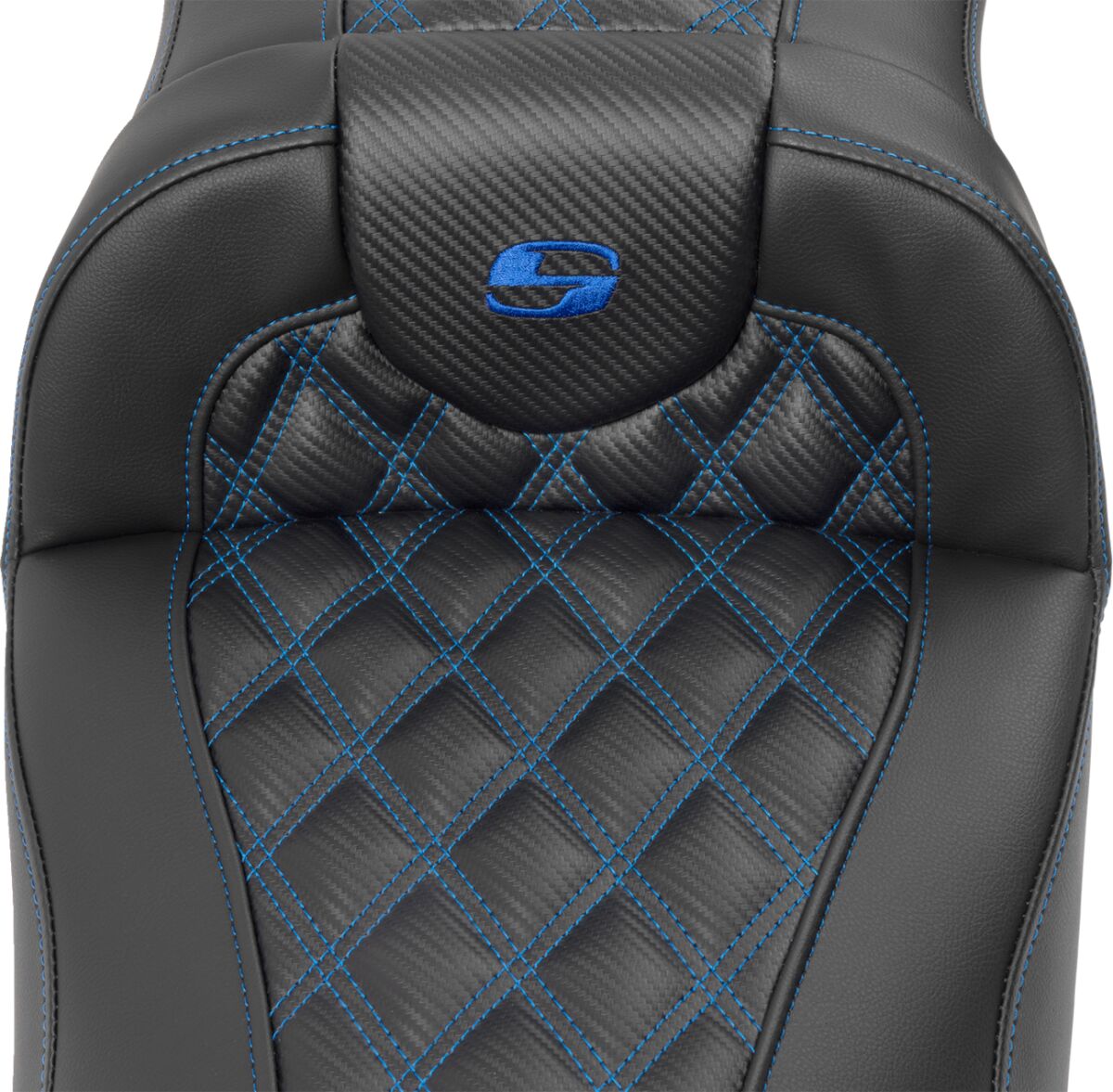 RoadSofa™ Seat - without Backrest - Carbon Fiber - Blue Stitch - Extended - Bild 3