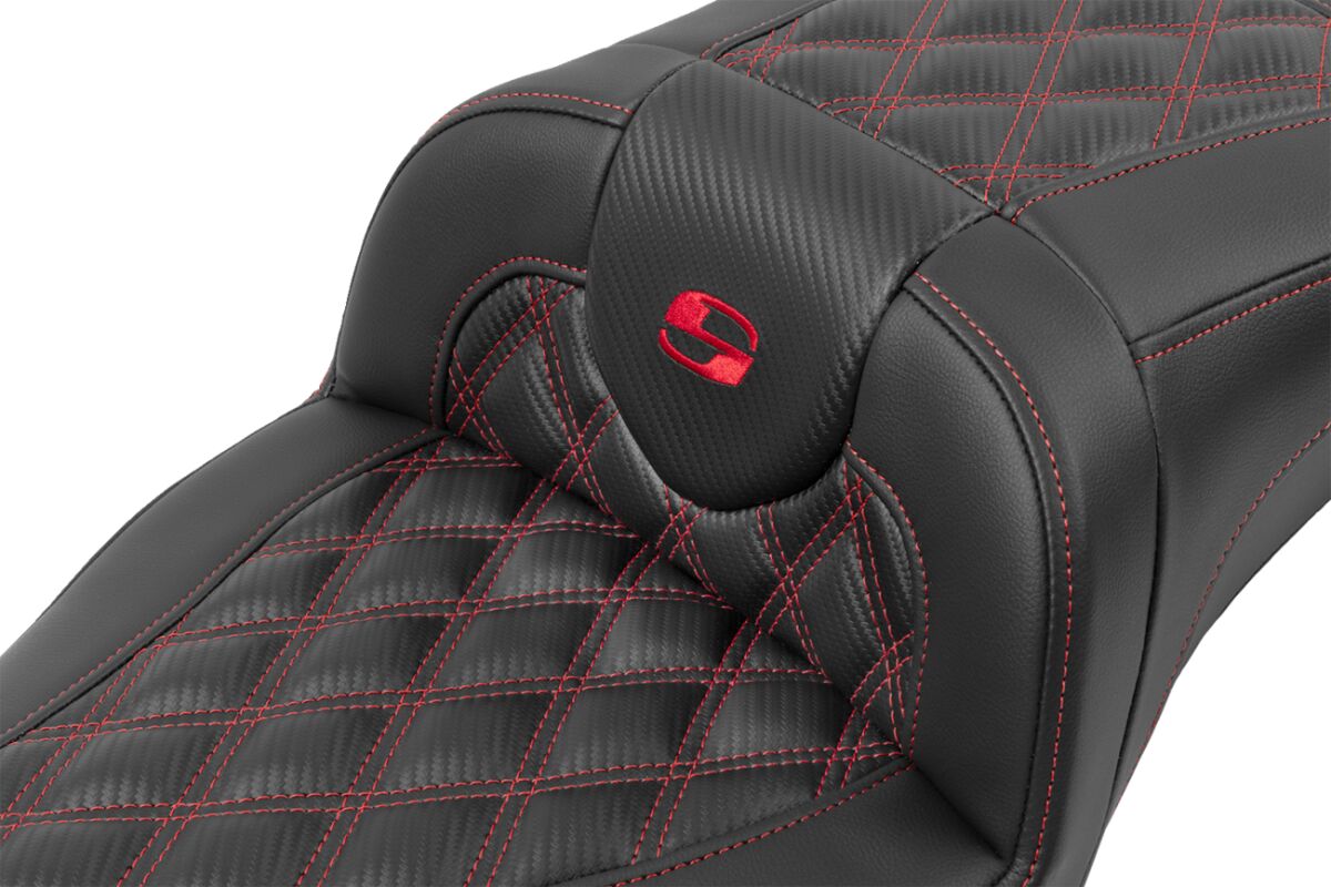 RoadSofa™ Seat - without Backrest - Carbon Fiber - Red Stitch - Extended - Bild 2