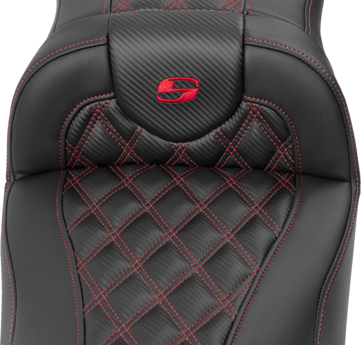 RoadSofa™ Seat - without Backrest - Carbon Fiber - Red Stitch - Extended - Bild 3