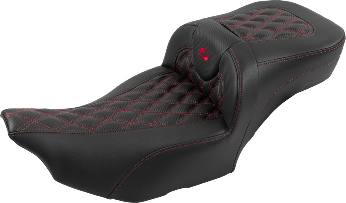 RoadSofa™ Seat - with Backrest - Carbon Fiber - Red Stitch - Extended - Bild 3
