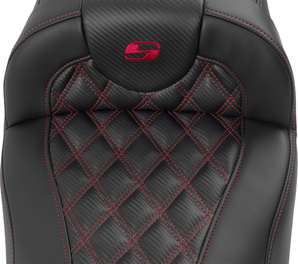 RoadSofa™ Seat - with Backrest - Carbon Fiber - Red Stitch - Extended - Bild 6