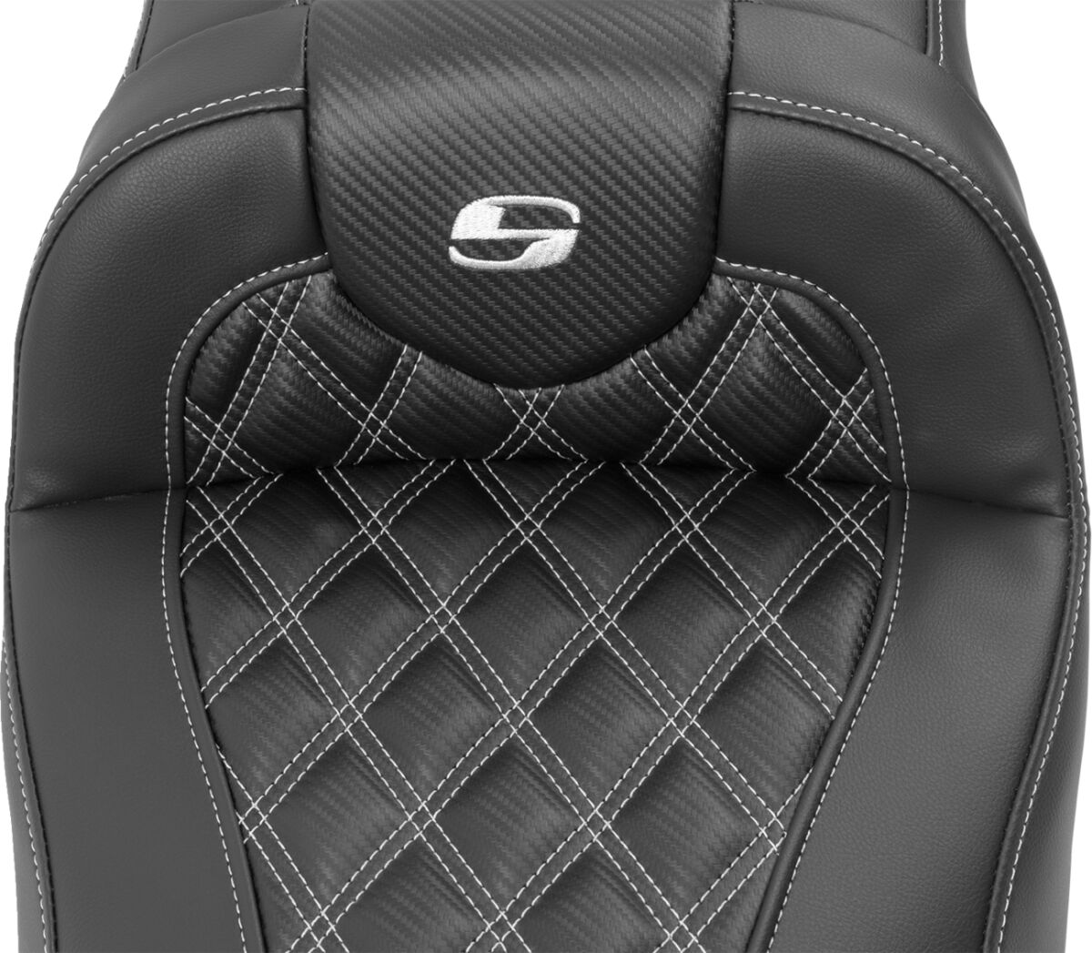 RoadSofa™ Seat - with Backrest - Carbon Fiber - Silver Stitch - Extended - Bild 5