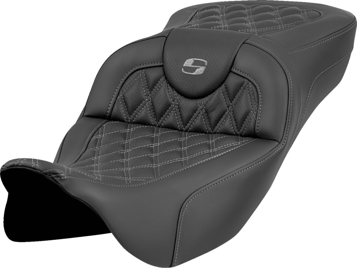 Roadsofa™ Seat - Lattice Stitch - Gray Stitch - Extended Reach - w/o Backrest Flt