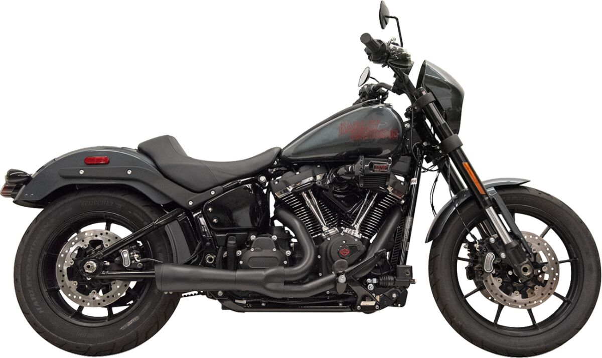 2-1 Short Ripper Svart - Softail 2018+