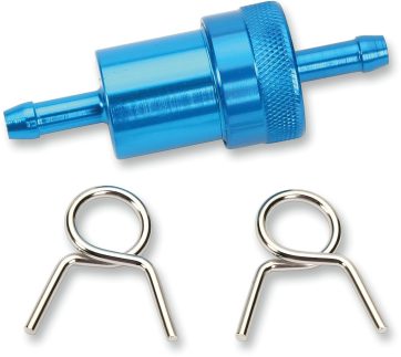 FUEL FILTER ALUMINIUM BLUE