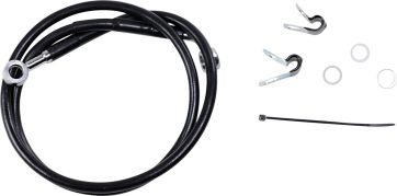 FRONT BRAKE LINE BLACK VINYL COATED STAINLESS STEEL