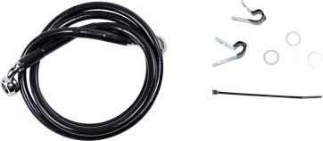 FRONT BRAKE LINE BLACK VINYL COATED STAINLESS STEEL