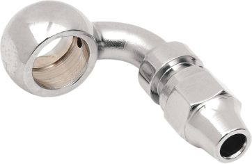 UNIVERSAL BRAKE LINE FITTING CHROME 7/16"-BANJO 90°