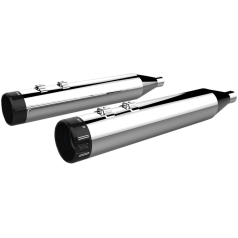 MUFFLERS 4.5" HP-PLUS® SLIP-ON W/BLACK KLASSIC END CAPS CHROME/BLACK