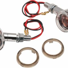 MINI-DEUCE MARKER LIGHTS STUD-MOUNT CLEAR/SMOKE LENS CHROME