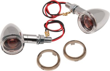 MINI-DEUCE MARKER LIGHTS STUD-MOUNT CLEAR/SMOKE LENS CHROME