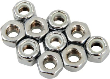 NYLON INSERT NUT 1/4-28 CHROME
