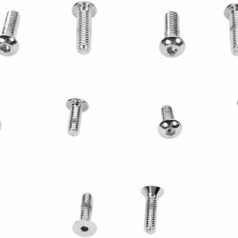 CHROME SOCKET-HEAD HANDLEBAR LEVER MOUNT/MASTER CYLINDER COVER BOLT KIT KNURLED HD 86-13